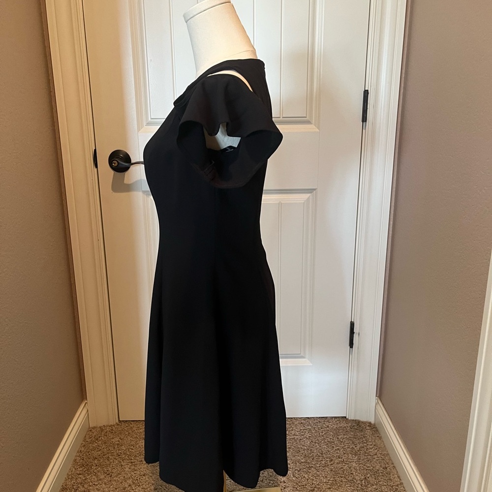 White House Black Market Cold Shoulder Little Black Dress - Picture 2 of 4